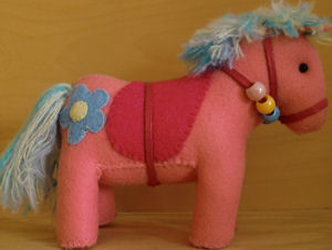 Pinta roze paardje kant en klaar - Klik op de afbeelding om het venster te sluiten