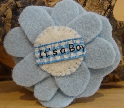 Bloem 'It's a boy' heel zacht blauw kant en klaar.