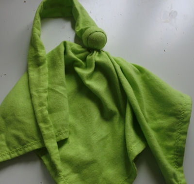 Eerste knuffel lime groen flanel
