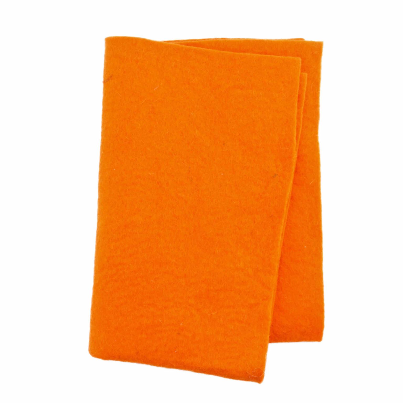 Handgevilte lap vilt. 40x60 cm. Oranje.