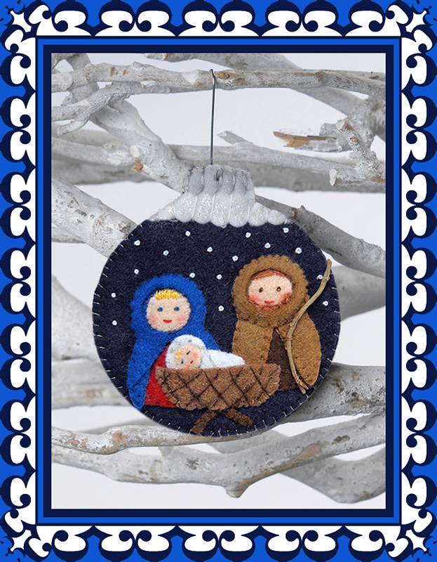 Kerstbal Jozef, Maria en kindje Jezus pakket