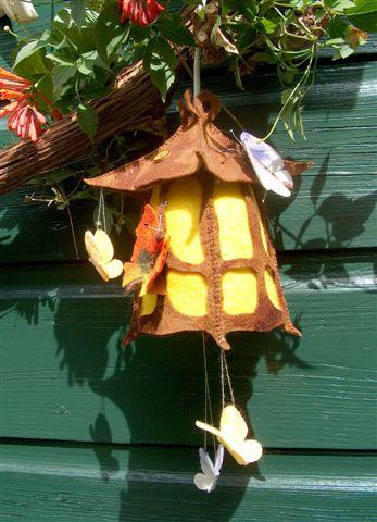 Lantaarn met vlinders seizoenlampje pakket