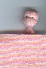 Hoofdje 4,5 cm roze met handjes en neusje - Klik op de afbeelding om het venster te sluiten